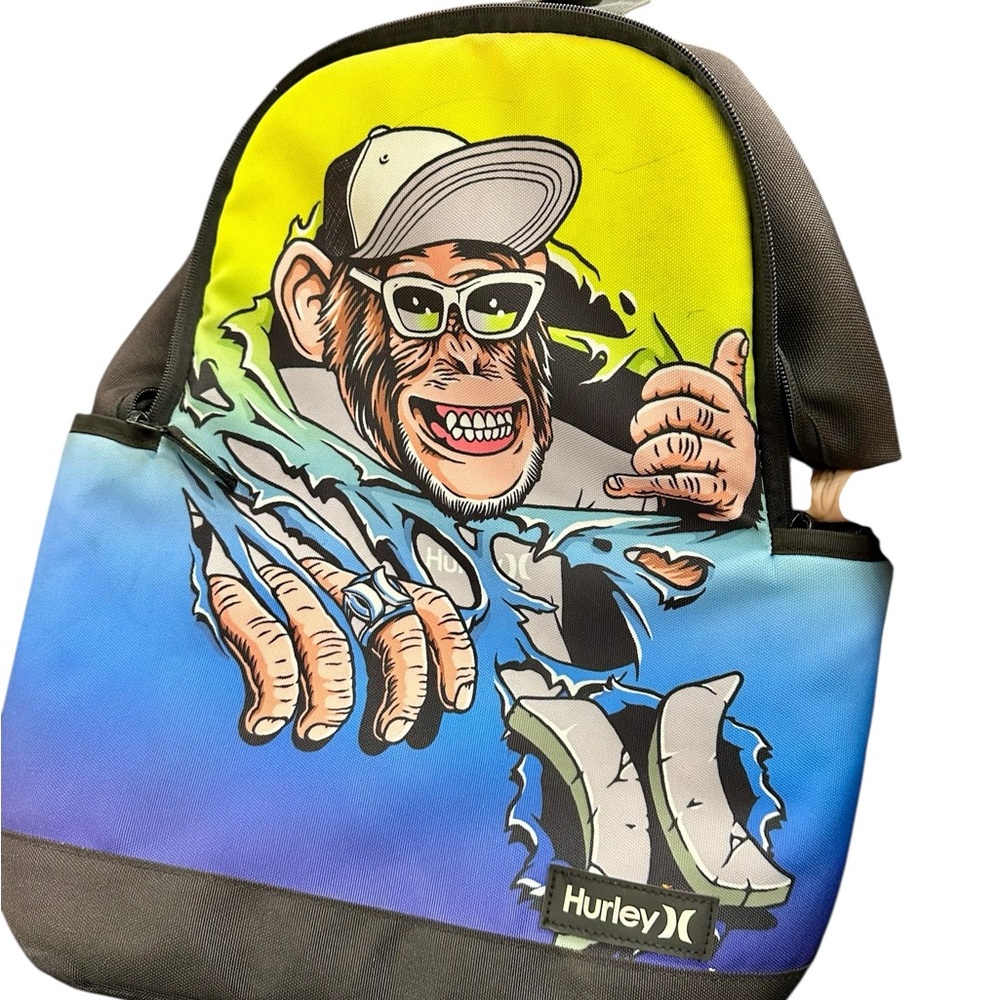 Hurley Backpack Hurley The One and Only Graphic Gradient Monkey Backpack Bag - Picture 2 of 4